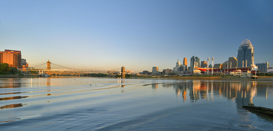 Cincinnati Riverfront Panorama Photograph by Rick Hartigan