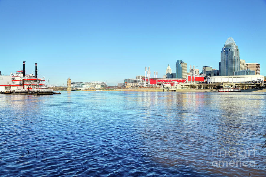 Cincinnati Skyline Along The Ohio River Photograph By Denis Tangney Jr