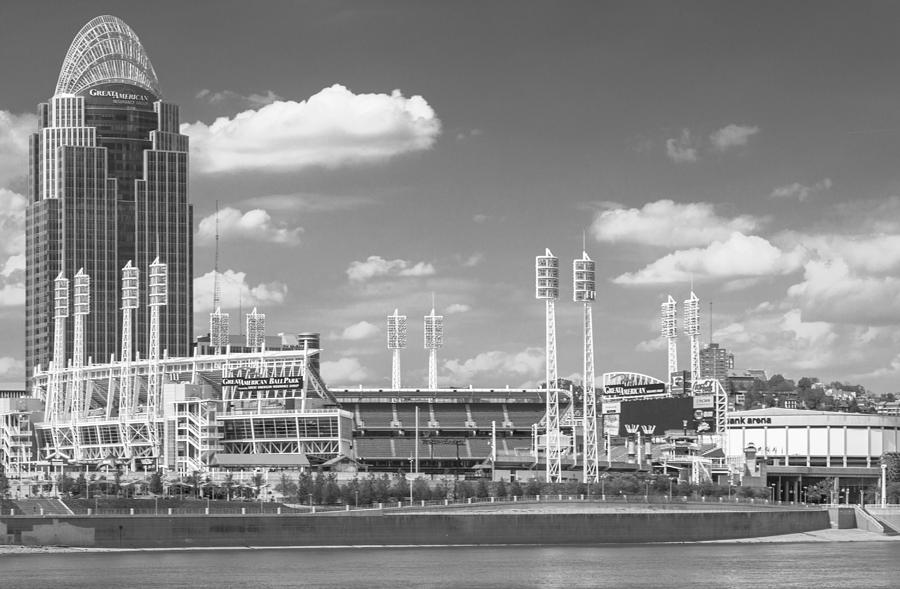 Cincinnati Skyline Black and White  Photograph by John McGraw