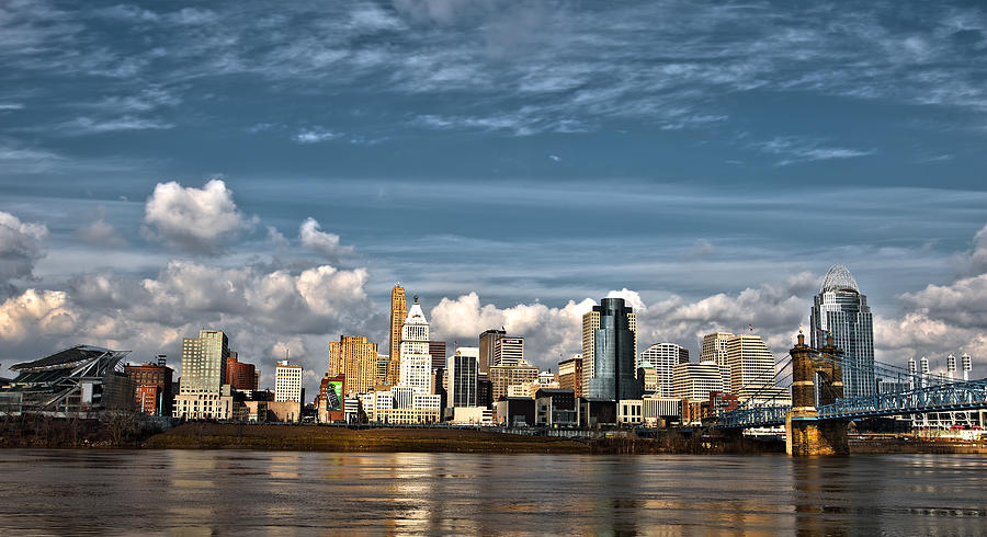 Cincinnati Skyline HDR Photograph by Keith Allen