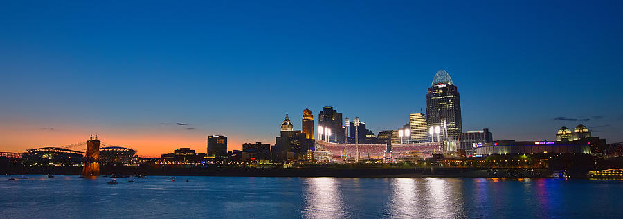 Cincinnati Skyline Sunset Photograph by Craig Bowman
