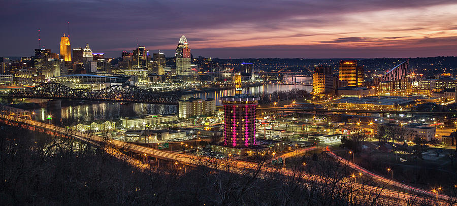 Cincinnati Photograph - Cincinnati Sunrise by Greg Grupenhof