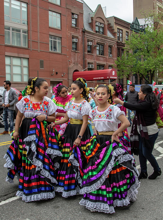 Cinco de Mayo Parade NYC 2018 Female Dancers Photograph by Robert Ullmann