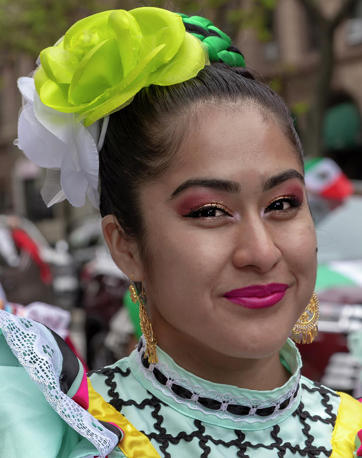 Cinco de Mayo Parade NYC 2018 Female Participant Photograph by Robert Ullmann