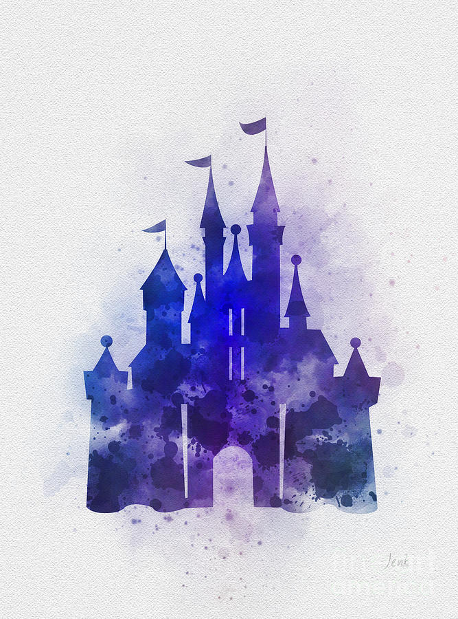 Cinderella Mixed Media - Cinderella Castle Blue by My Inspiration Cinderella Mixed Media - Cinderella Castle Blue by My Inspiration