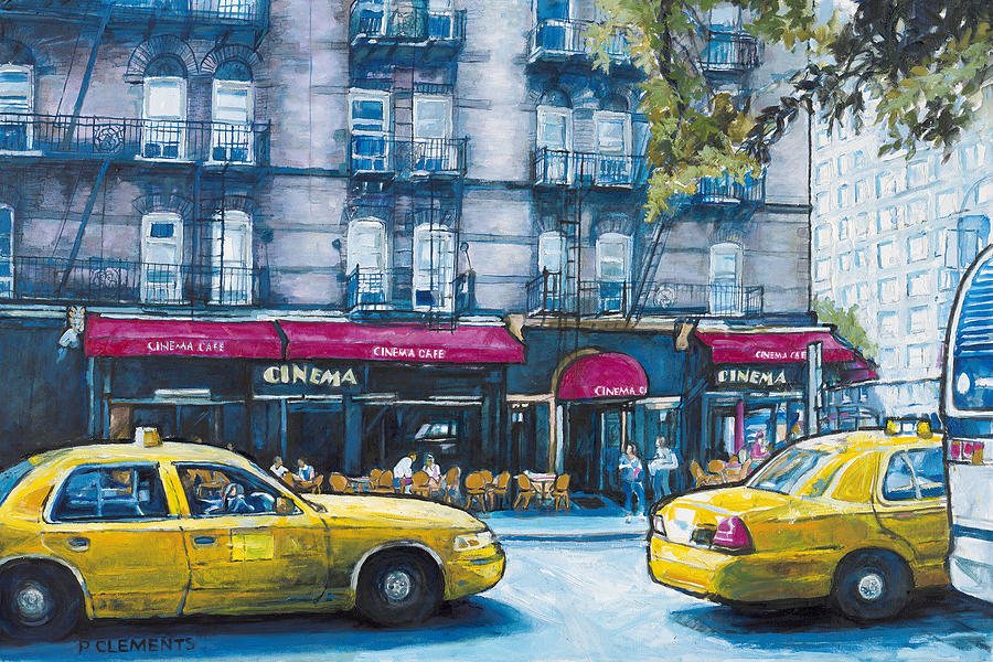 Cinema Cafe New York Painting by Patricia Clements