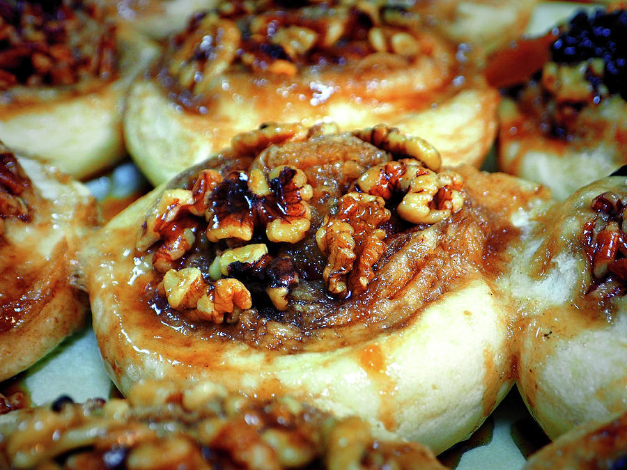 Cinnamon Nut Rolls fro the Dutch Market Photograph by Bill Swartwout
