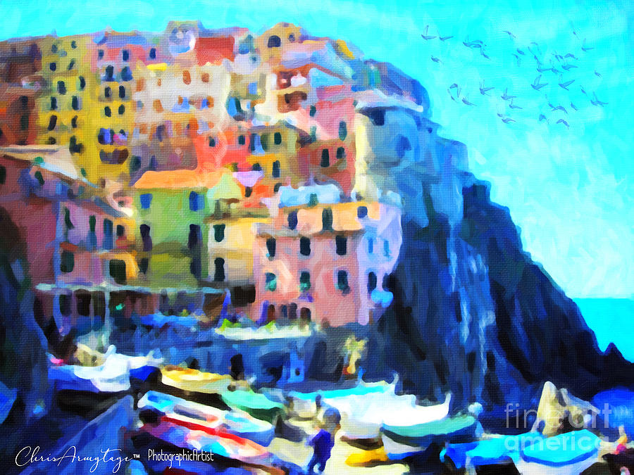 Cinque Terre Painting by Chris Armytage