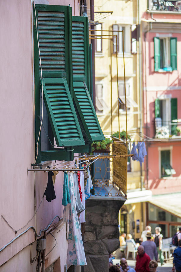 Cinque Terre Clothes Line  Photograph by John McGraw