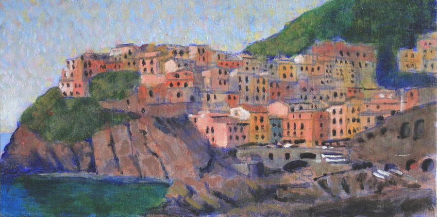 Cinque Terre Painting by David Zimmerman