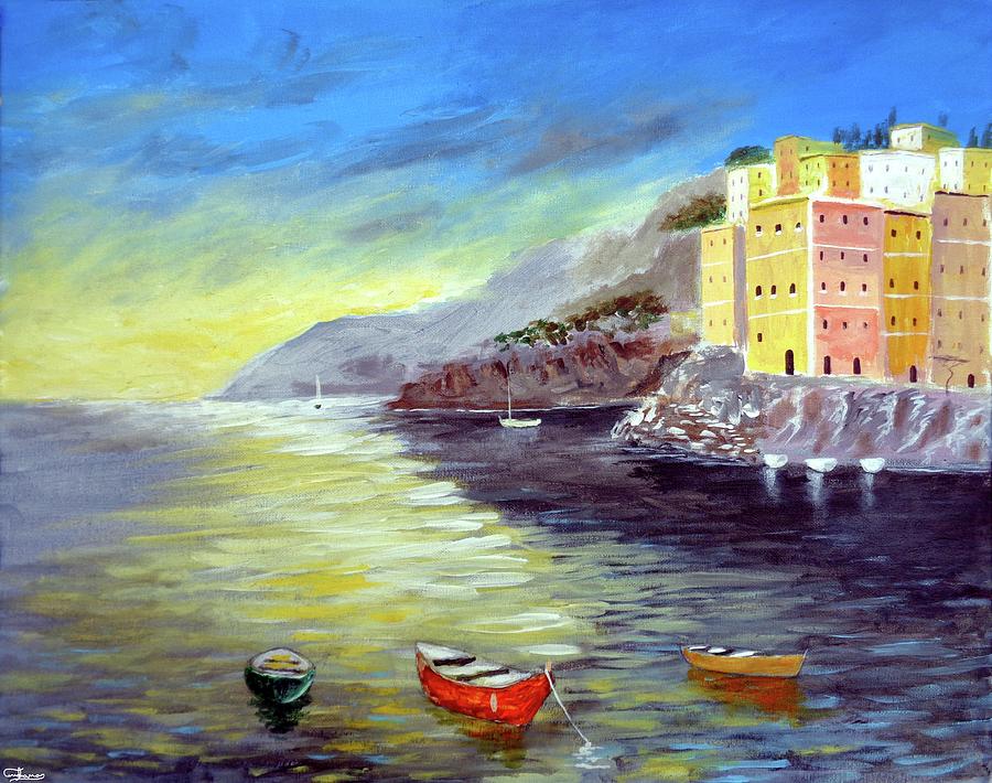 Cinque Terre Dreams Painting by Larry Cirigliano