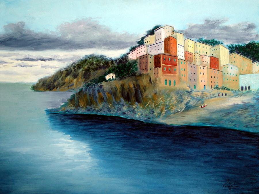 Cinque Terre Painting by Larry Cirigliano