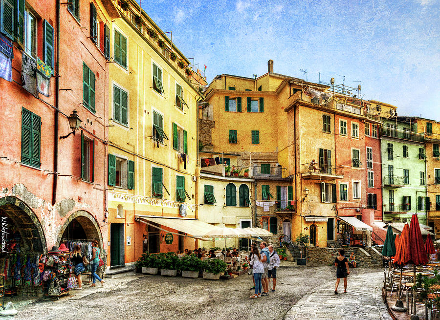 Cinque Terre - Vernazza main street - vintage version Photograph by Weston Westmoreland