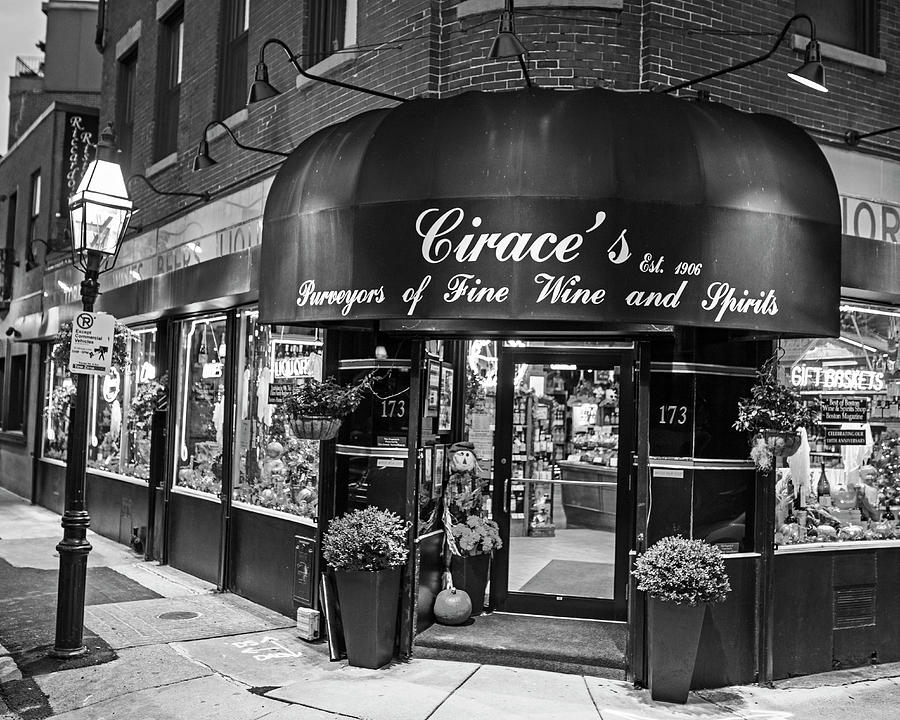 Ciraces North End Boston MA Black and White Photograph by Toby McGuire