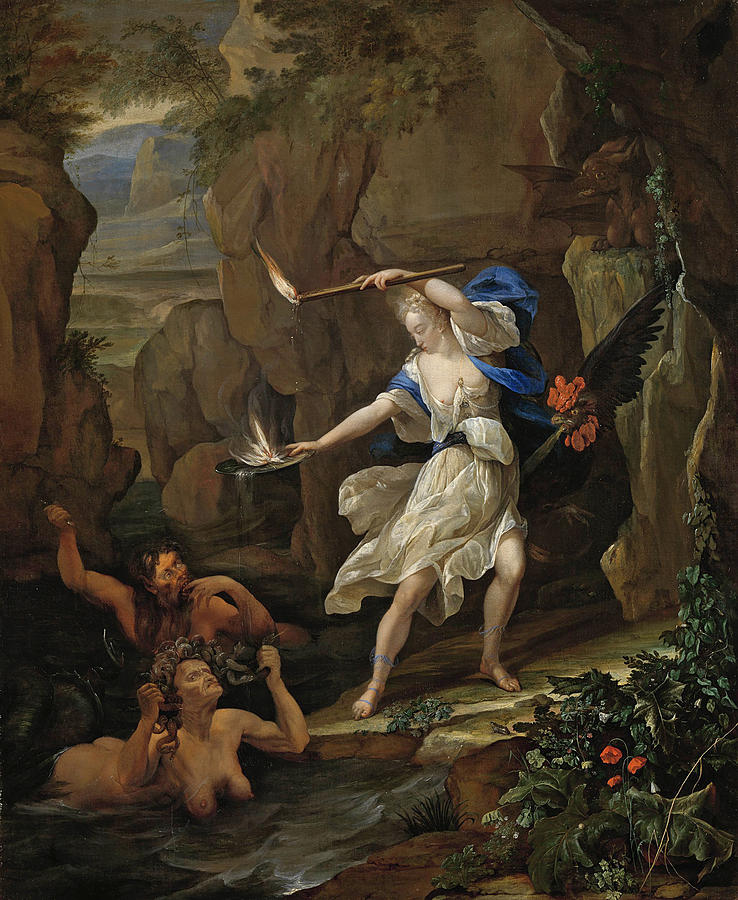 Circe Punishes Glaucus by Turning Scylla into a Monster Painting by Eglon van der Neer