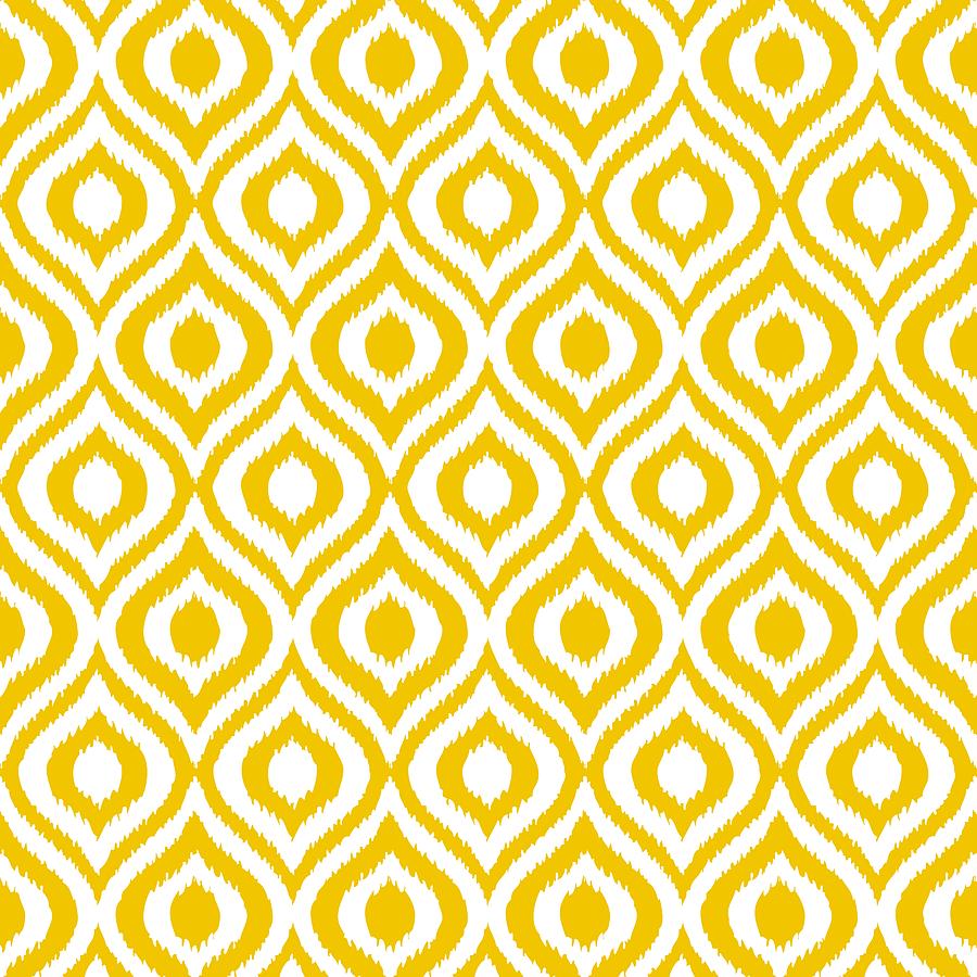 Pattern Digital Art - Circle and Oval ikat in White N05-P0100 by Custom Home Fashions