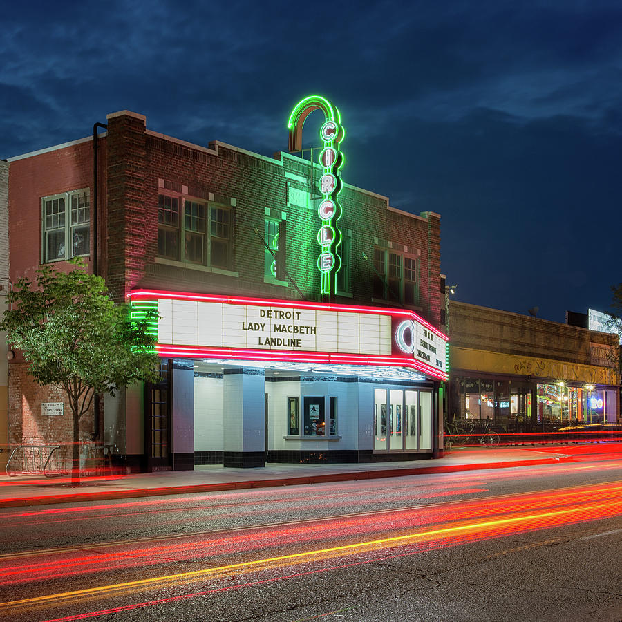 Circle Cinema Tulsa Oklahoma Square Photograph by Bert Peake