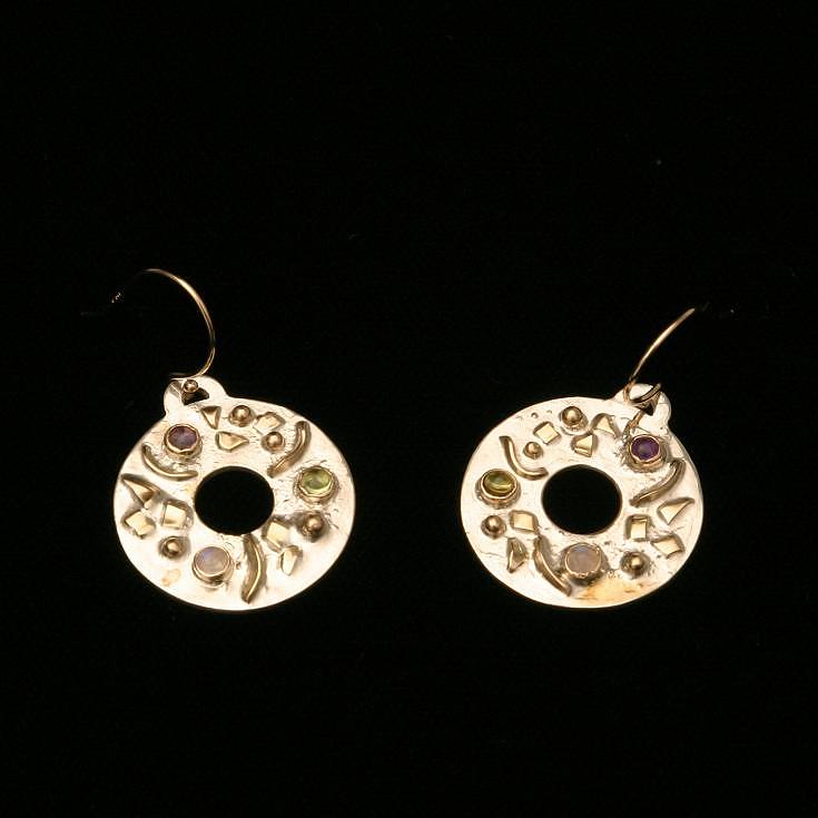 Circle Earrings Jewelry by Linda Bickel Circle Earrings Jewelry by Linda Bickel