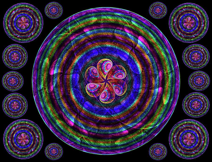 Circle Flower 2 Digital Art by Angie Tirado