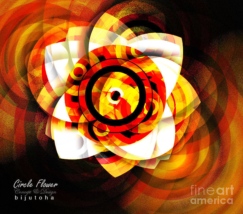 Flowers Still Life Digital Art - Circle Flower by Biju Toha