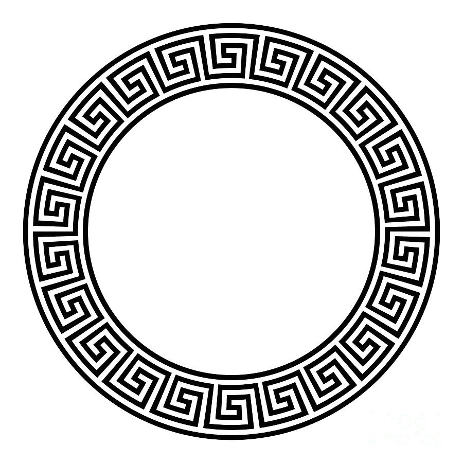Греческий орнамент на белом фоне