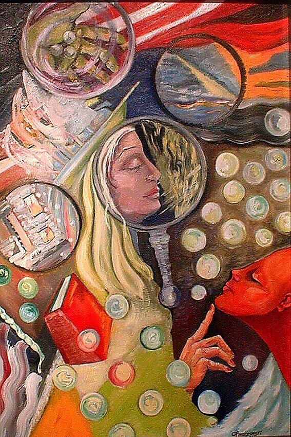 Dream Scape Painting - Circle Game by Chris Poruczynski Dream Scape Painting - Circle Game by Chris Poruczynski