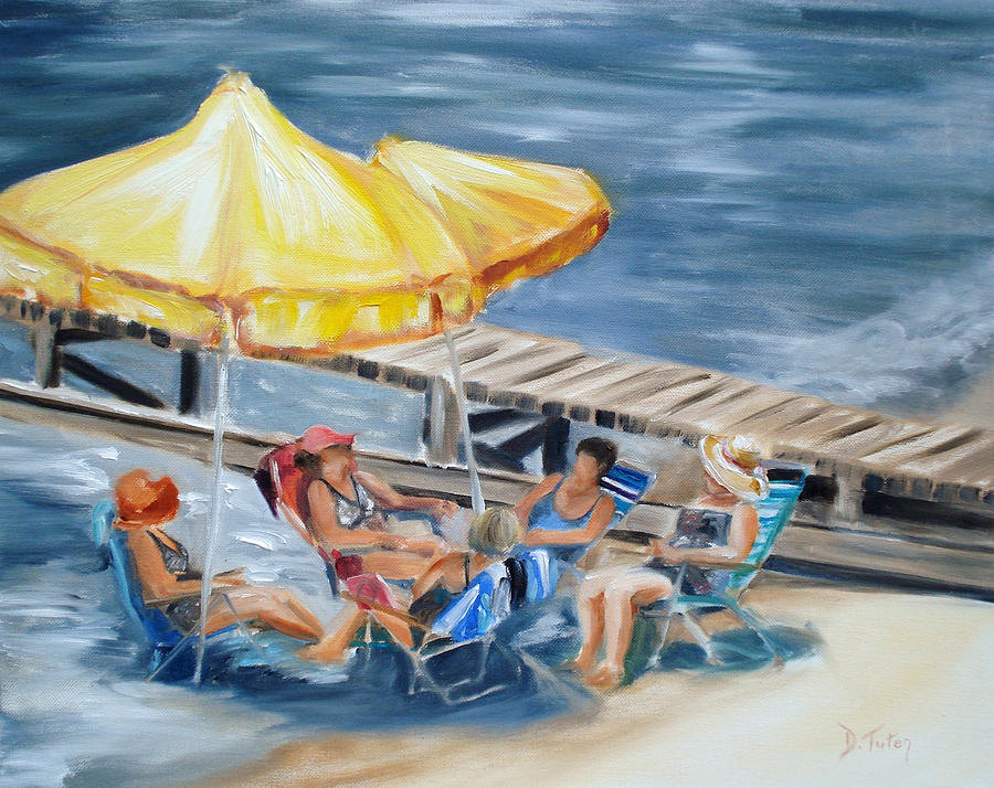 Umbrella Painting - Circle of Friends by Donna Tuten