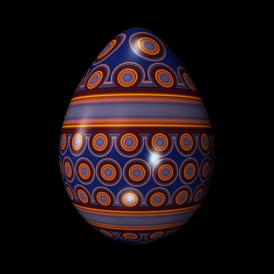 Circle Pattern Egg Digital Art by Hakon Soreide
