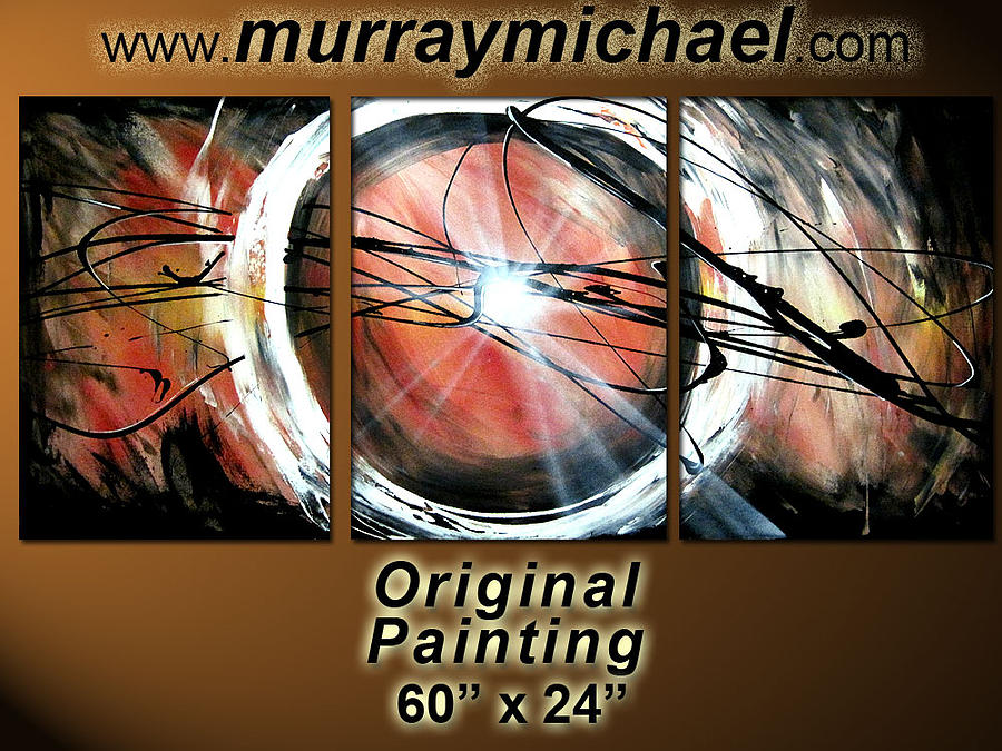 Abstract Painting - Circle Peach by Murray Michael