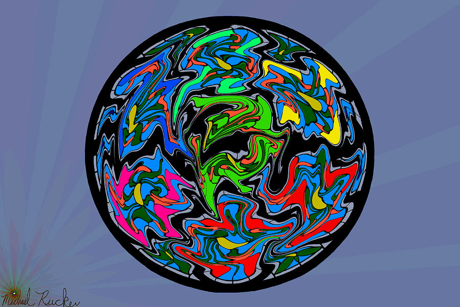 Circle Warp of Color Digital Art by Michael Rucker