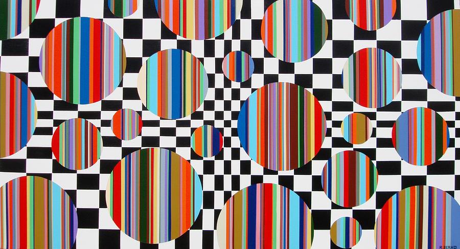 Circles And Checkers Painting by Ralph Berko