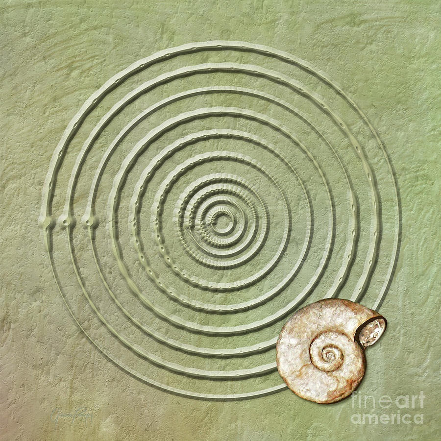 Circles and Spiral Digital Art by Gabriele Pomykaj