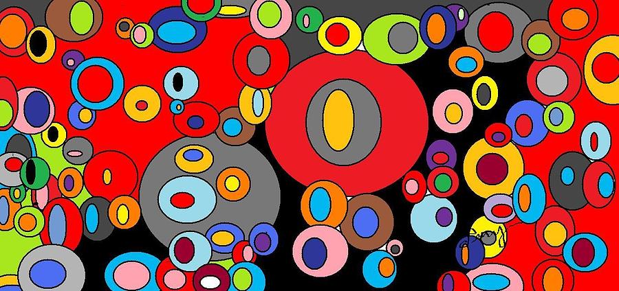 Circles Circles 3 Digital Art by D Perry