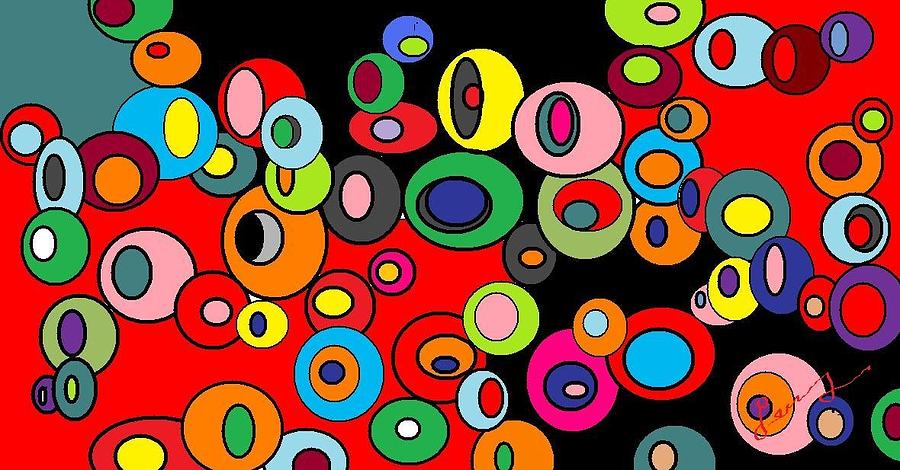 Circles Circles 4 Digital Art by D Perry