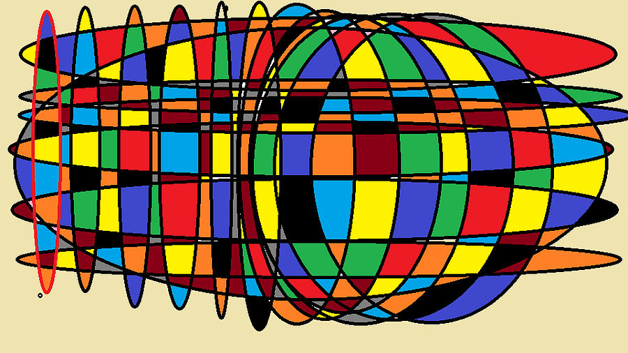 Circles Color Abstract Digital Art by Tom Janca