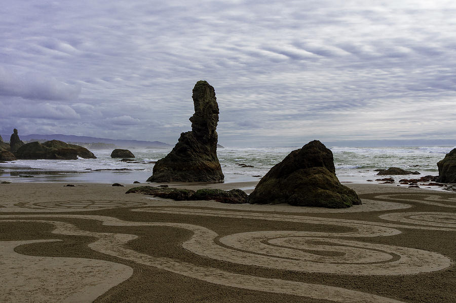 Circles in the Sand Photograph by Steven Clark