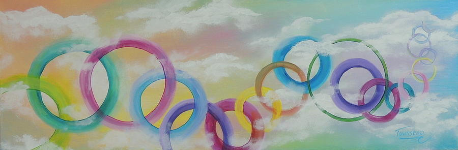 Abstract Painting - Circles of Prayer by Connie Townsend