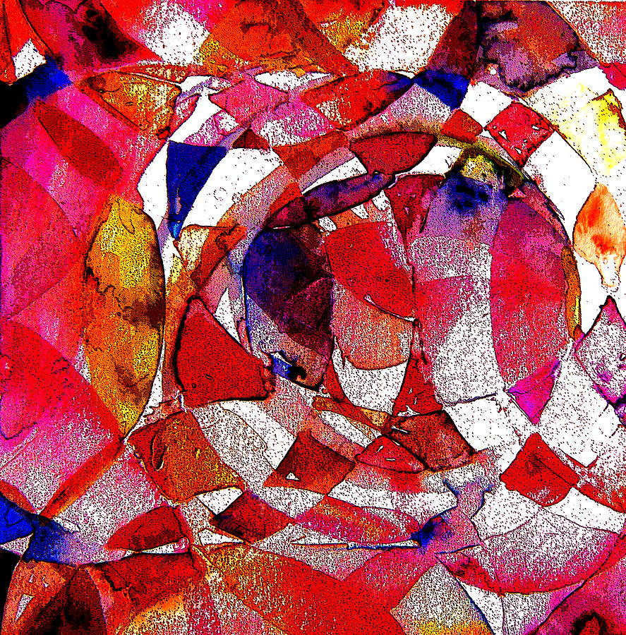 Circling Reds Painting by Mindy Newman