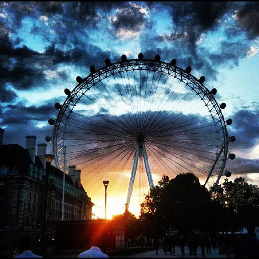 London Photograph - Circling The Sunset by Louise McAulay
