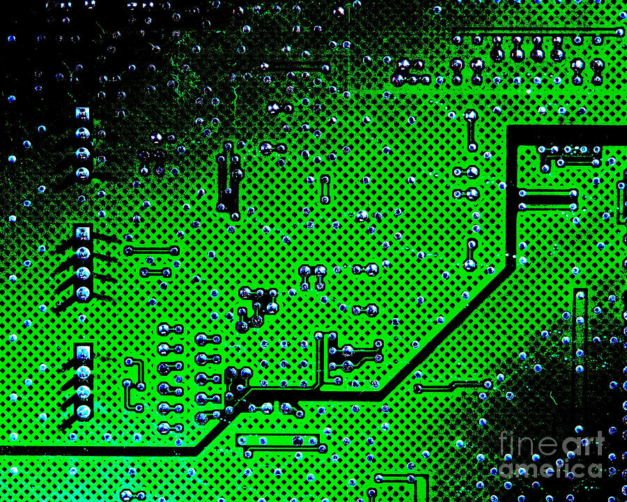 Circuit Board Background Photograph by Olivier Le Queinec
