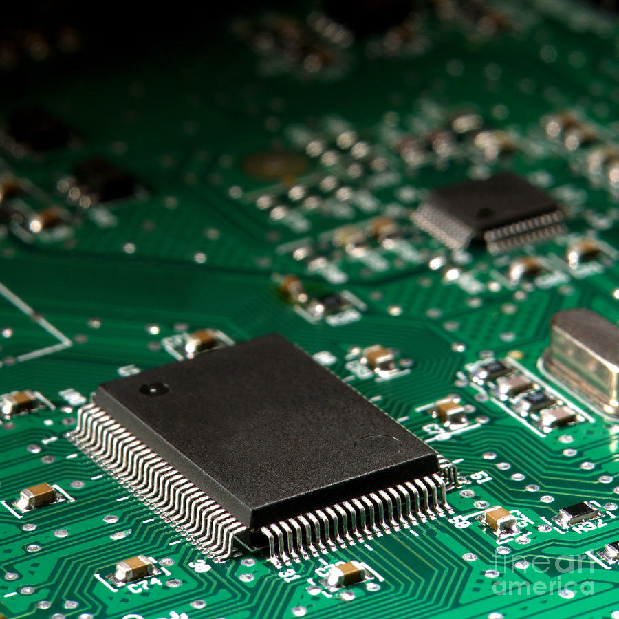 Circuit Board Photograph by Olivier Le Queinec