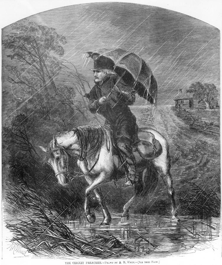 Horse Photograph - Circuit Preacher, 1867 by Granger