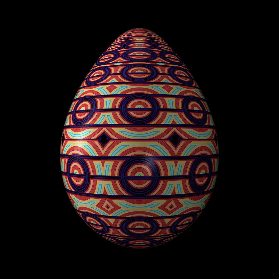 Circular Ornament Egg Digital Art by Hakon Soreide