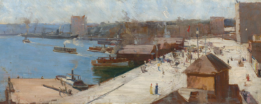 Impressionism Painting - Circular Quay by Arthur Streeton