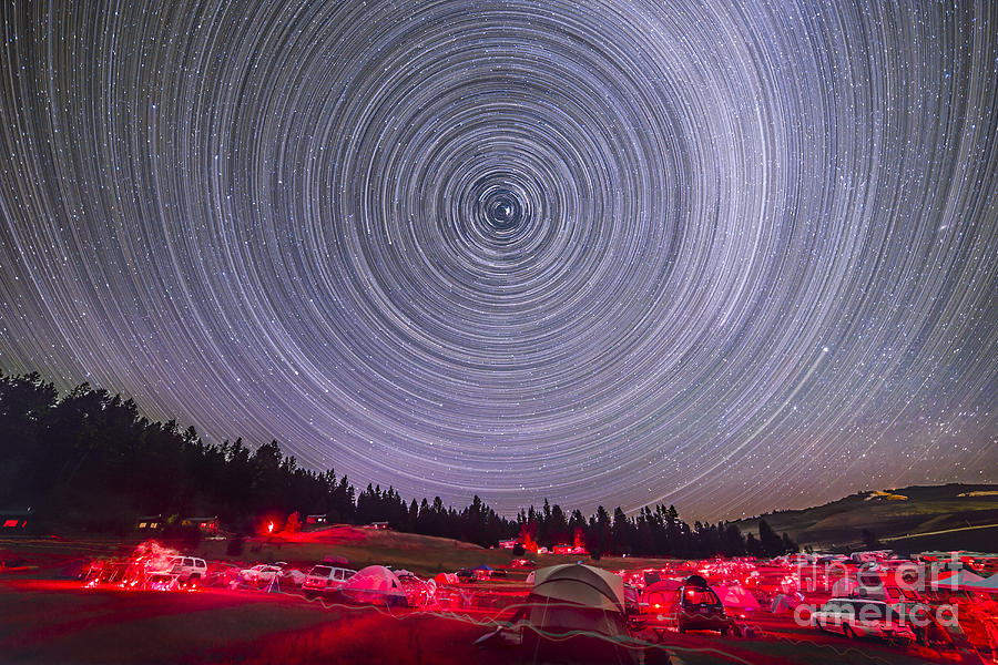 Space Photograph - Circumpolar Star Trails Above The Table by Alan Dyer