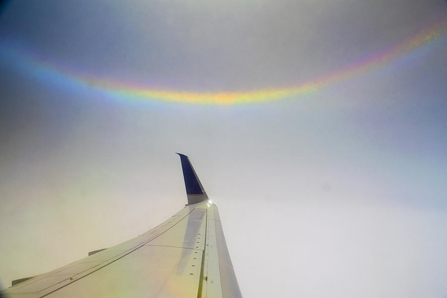 Circumzenithal Arc Off of Wing Tip Photograph by Frank Wilson