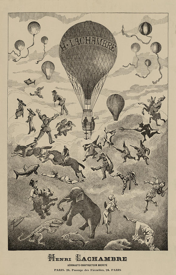 Circus Balloon Drawing by Vintage Pix