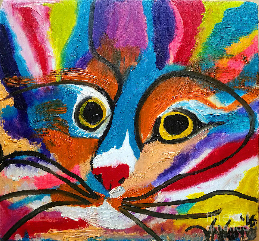 Circus Cat Clown Face Painting by Scott D Van Osdol | Fine Art America