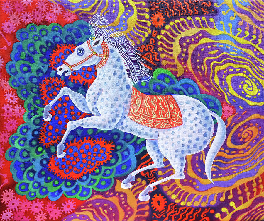 Pattern Painting - Circus Horse by Jane Tattersfield