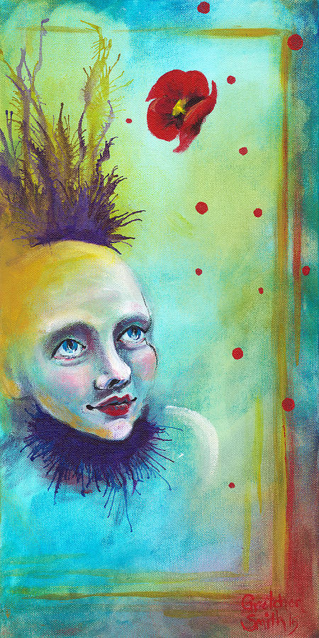 Feather Painting - Circus is waiting 1 by Gretchen  Smith